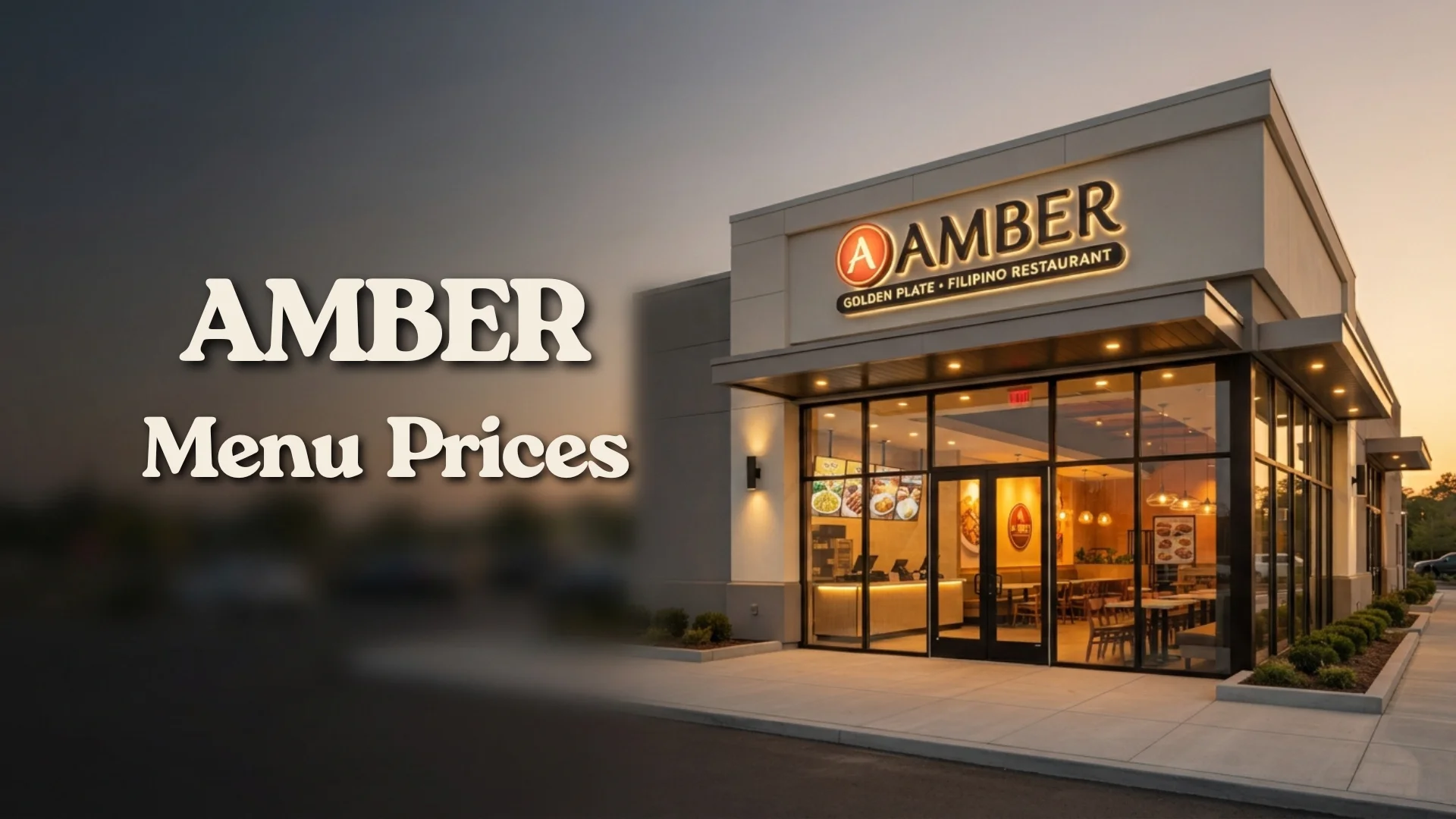 Amber Menu Prices