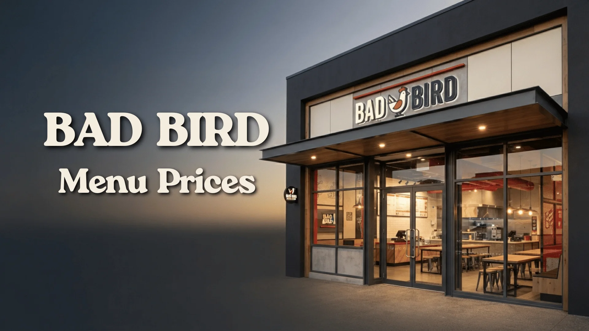 Bad Bird Menu Prices