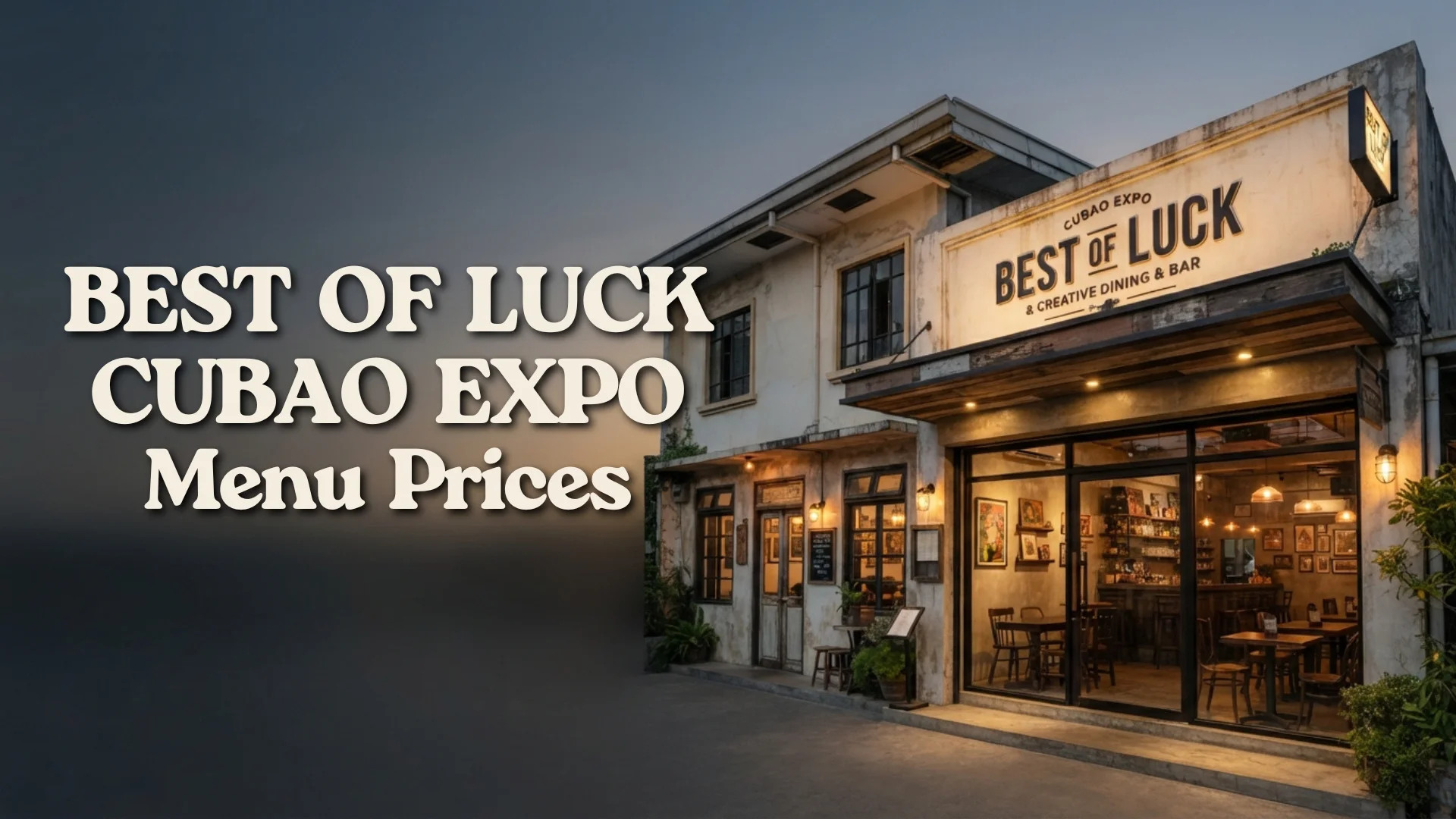 Best of Luck Cubao Expo Menu Prices