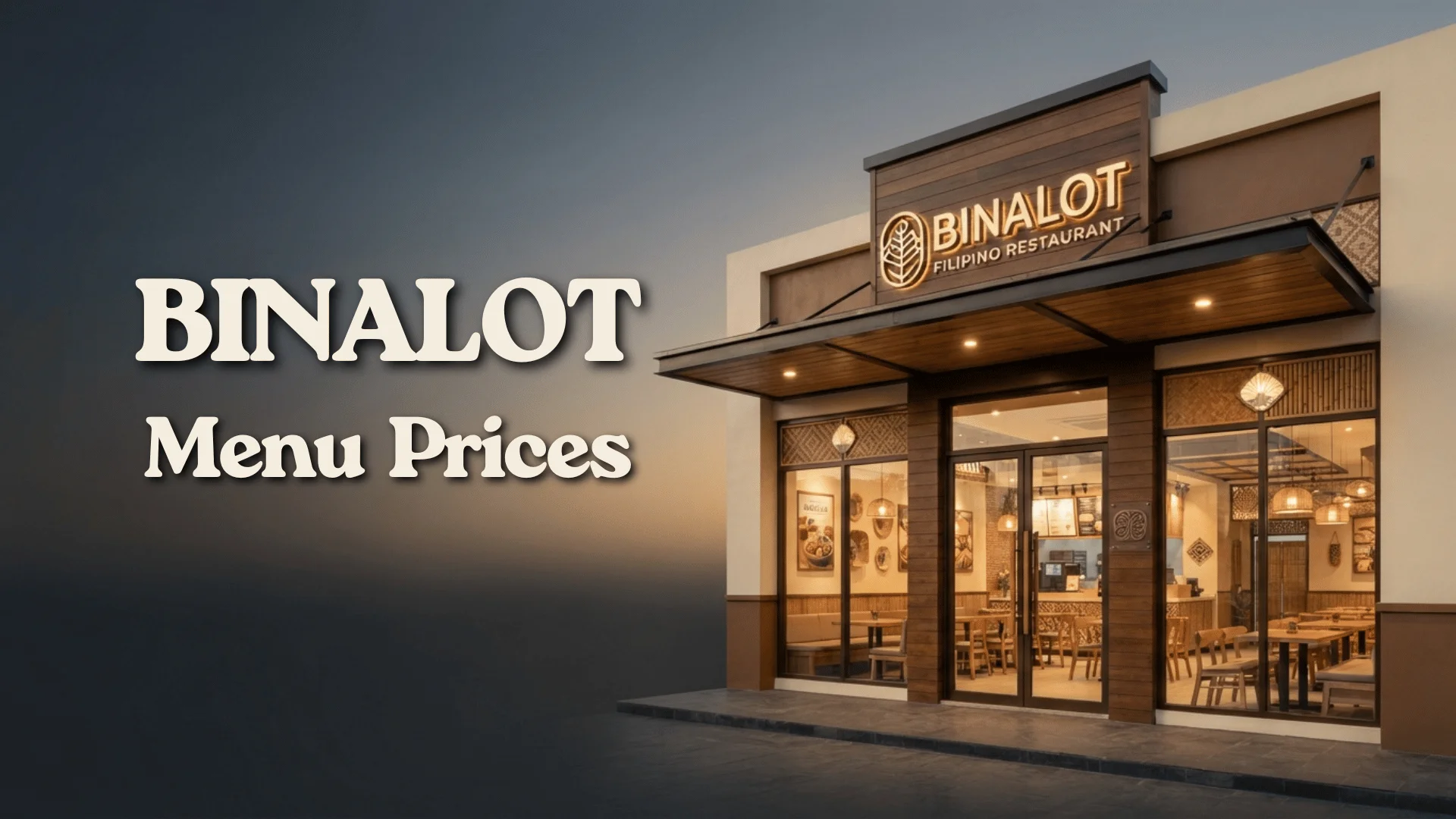 Binalot Menu Prices