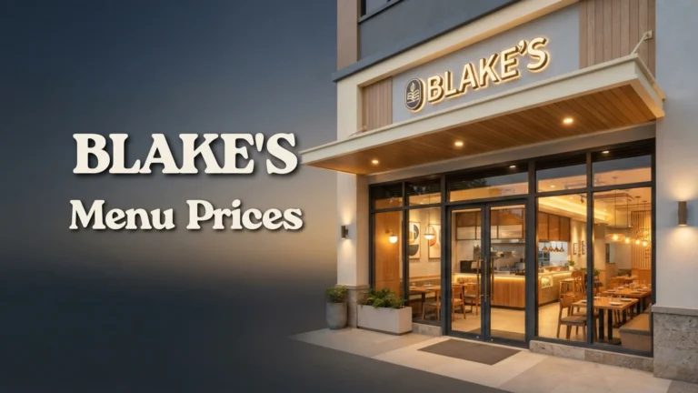Blake's Menu Prices