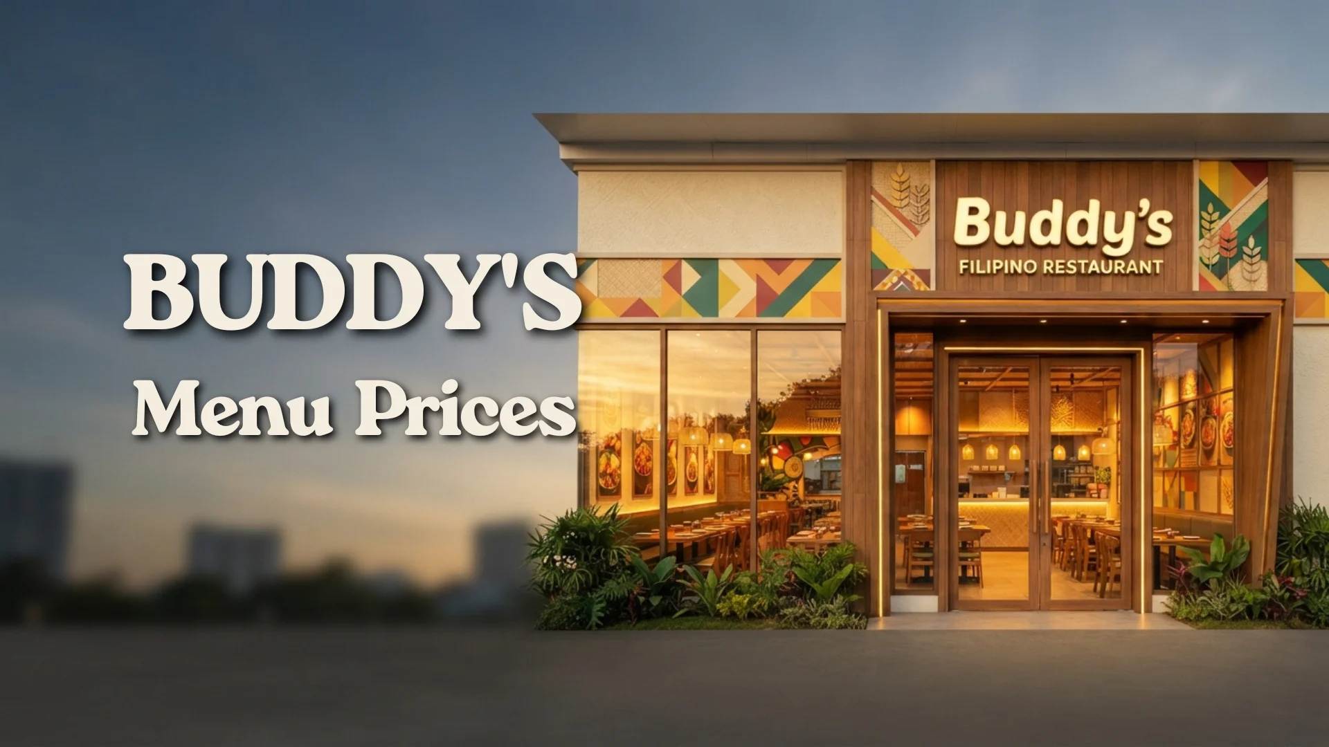 Buddy's Menu Prices