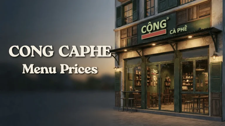 Cong Caphe Menu Prices