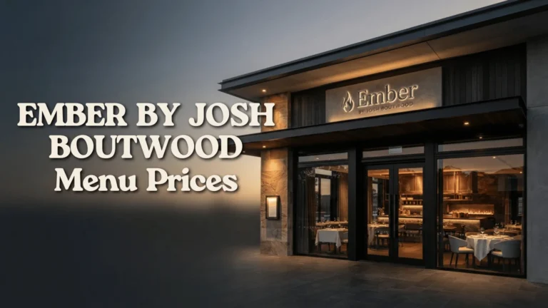 Ember by Josh Boutwood Menu Prices
