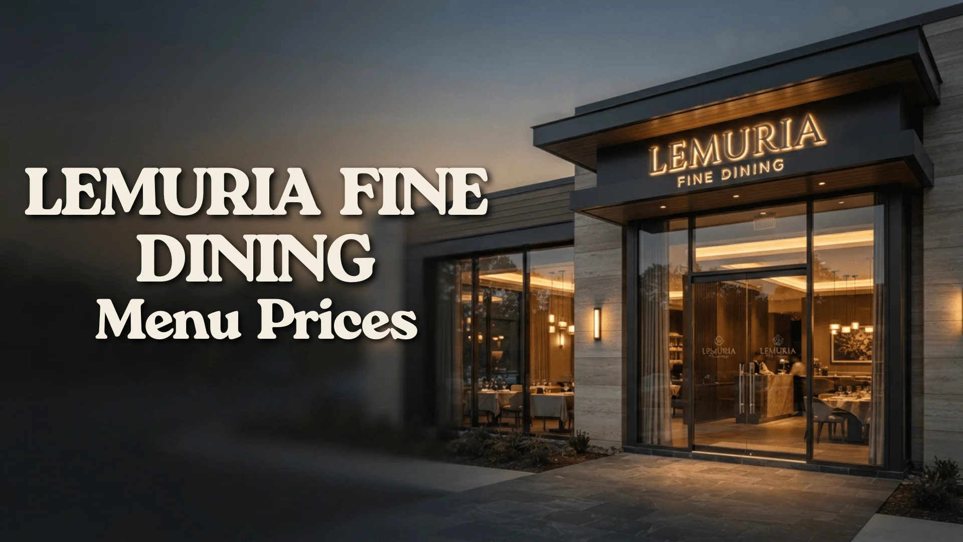 Lemuria Fine Dining Menu Prices