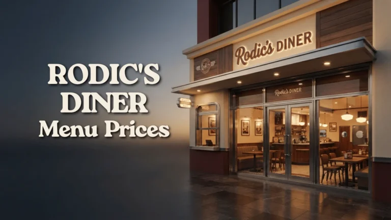 Rodic's Diner Menu Prices