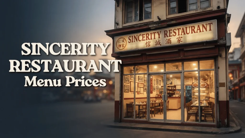 Sincerity Restaurant Philippines Menu Prices 2026