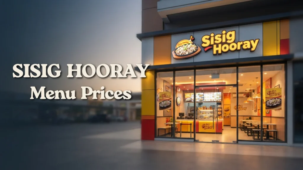Sisig Hooray Philippines Menu Prices 2026