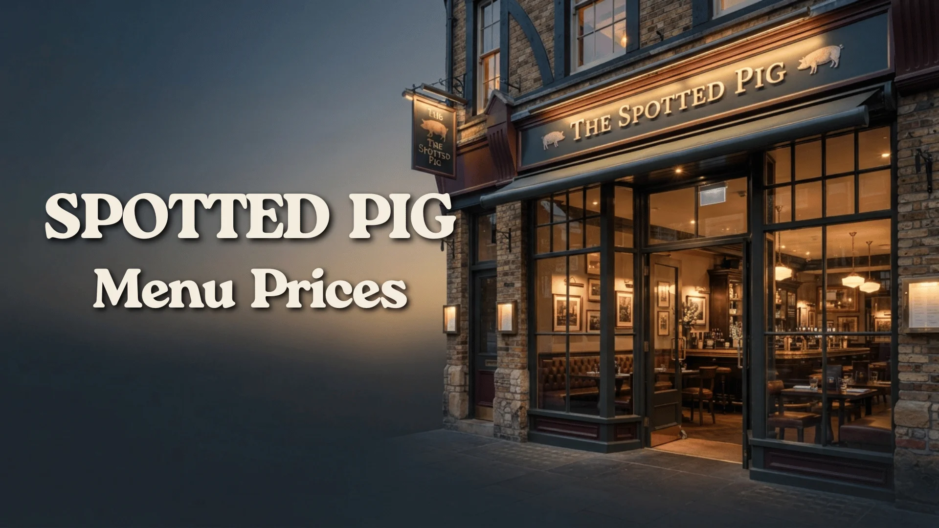 Spotted Pig Menu Prices