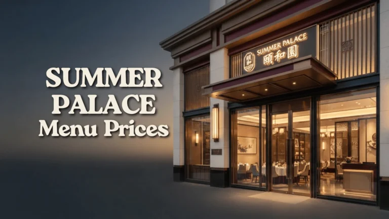 Summer Palace Menu Prices