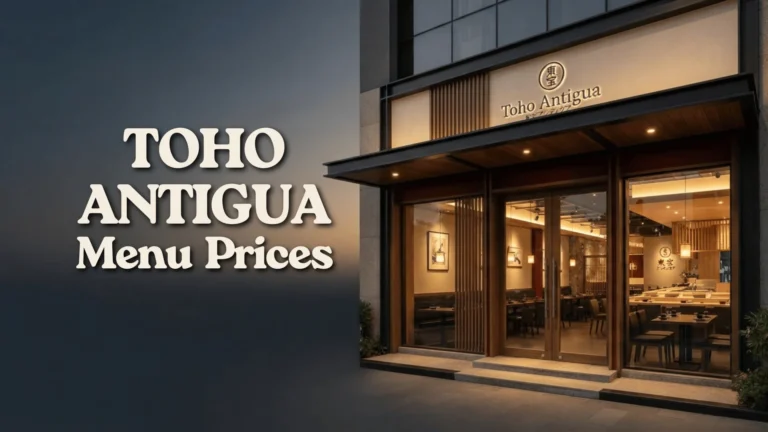 Toho Antigua Menu Prices