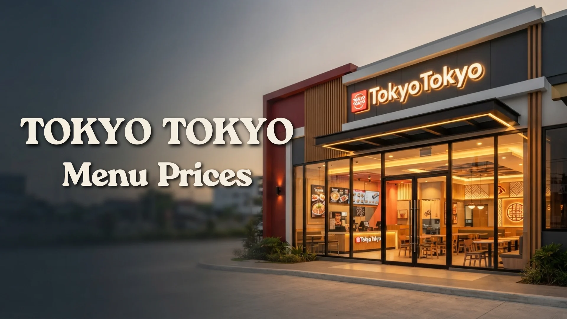 Tokyo Tokyo Menu Prices