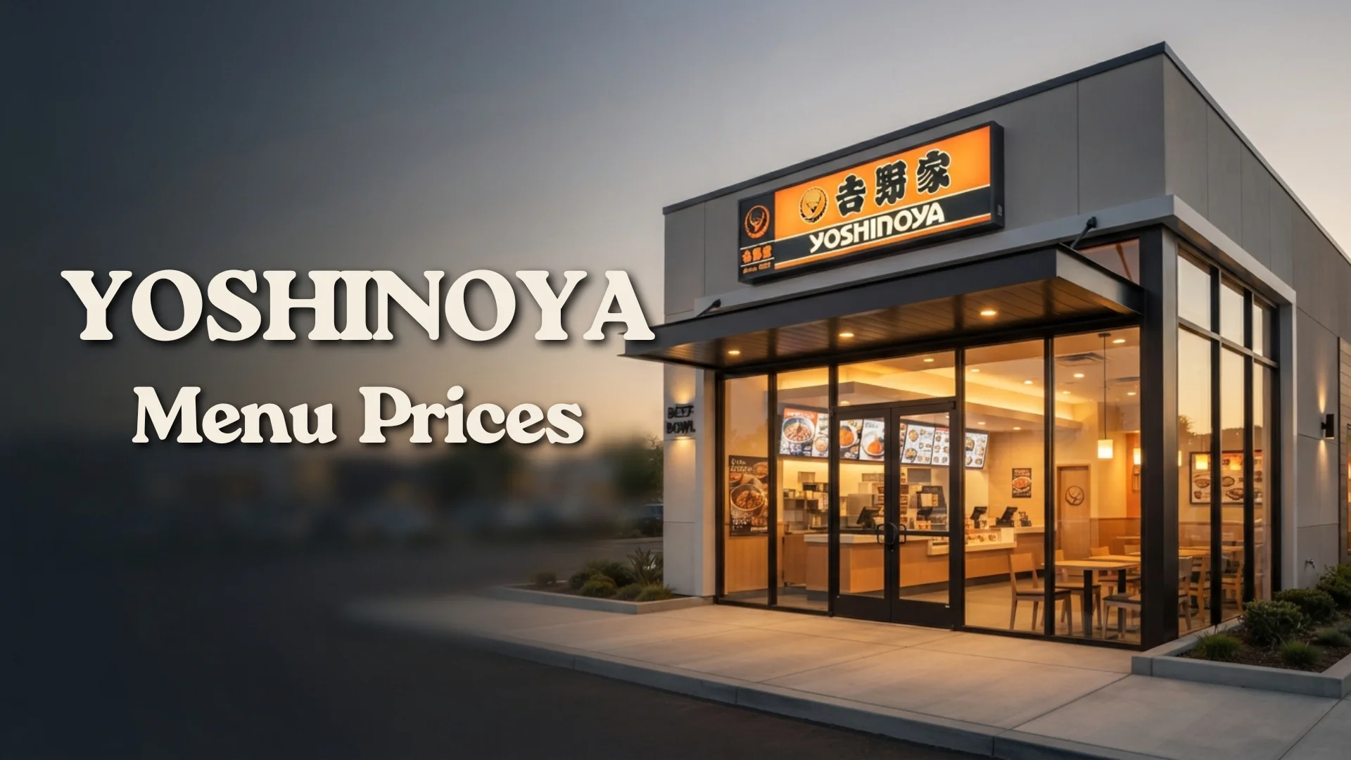 Yoshinoya Menu Prices